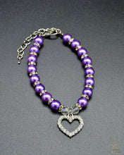 Charger l'image dans la galerie, Collier pour chat avec des perles et un coeur