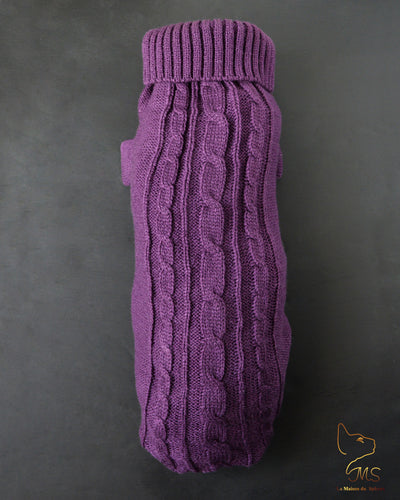 Pull pour chat sphynx de couleur violet