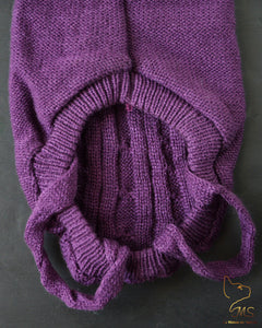 Pull pour chat sphynx de couleur violet