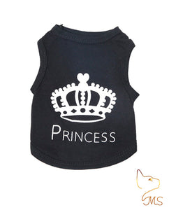 Tee shirt pour chat  avec inscription princess