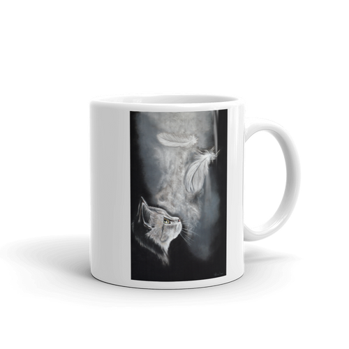 Mug blanc original avec chat