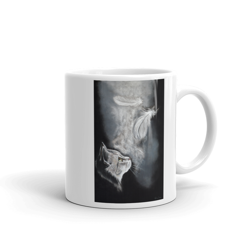 Mug blanc original avec chat