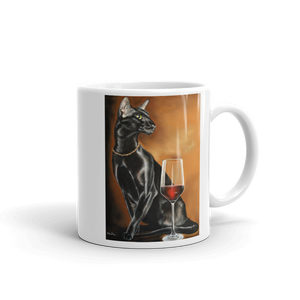 Mug blanc original avec chat