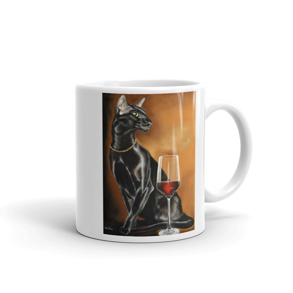 Mug blanc original avec chat